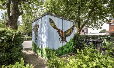 Street art i Bramming - en fugl